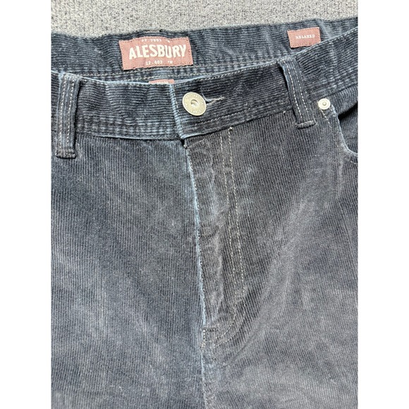 Alesbury Corduroy Relaxed Straight Pants Mens 35x30 Black - Picture 3 of 10